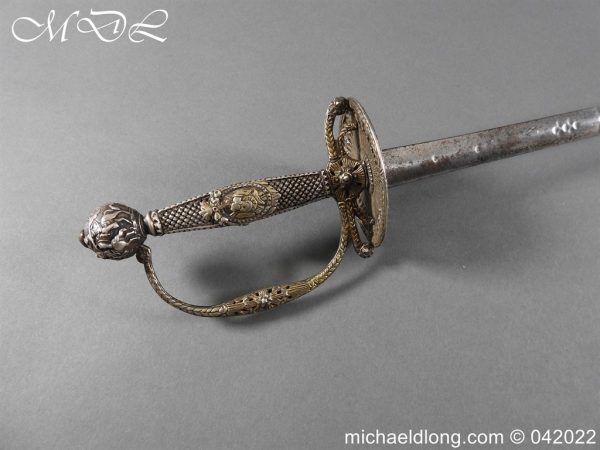 French 18th Century Silver Gilt Small Sword - Image 2