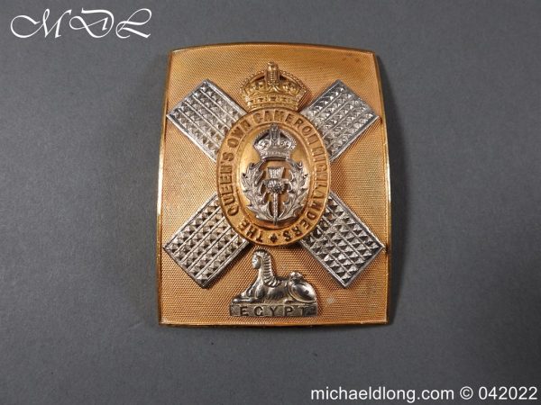 michaeldlong.com 300341 600x450 Scottish Queens Own Cameron Highlanders Shoulder Belt Plate