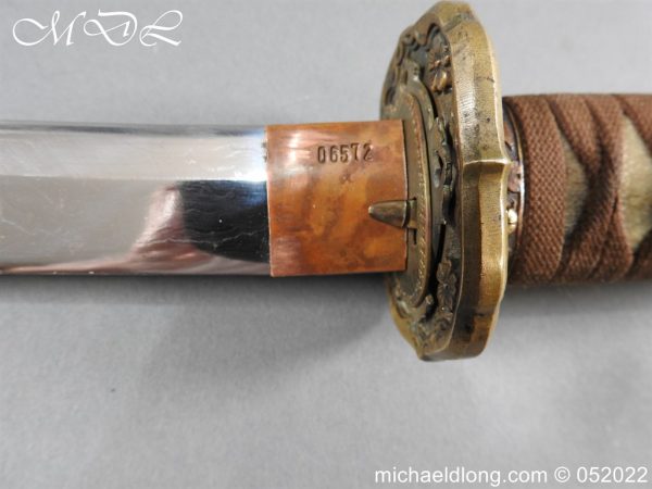 WW2 Japanese Officer's Sword Signed Blade - Image 10