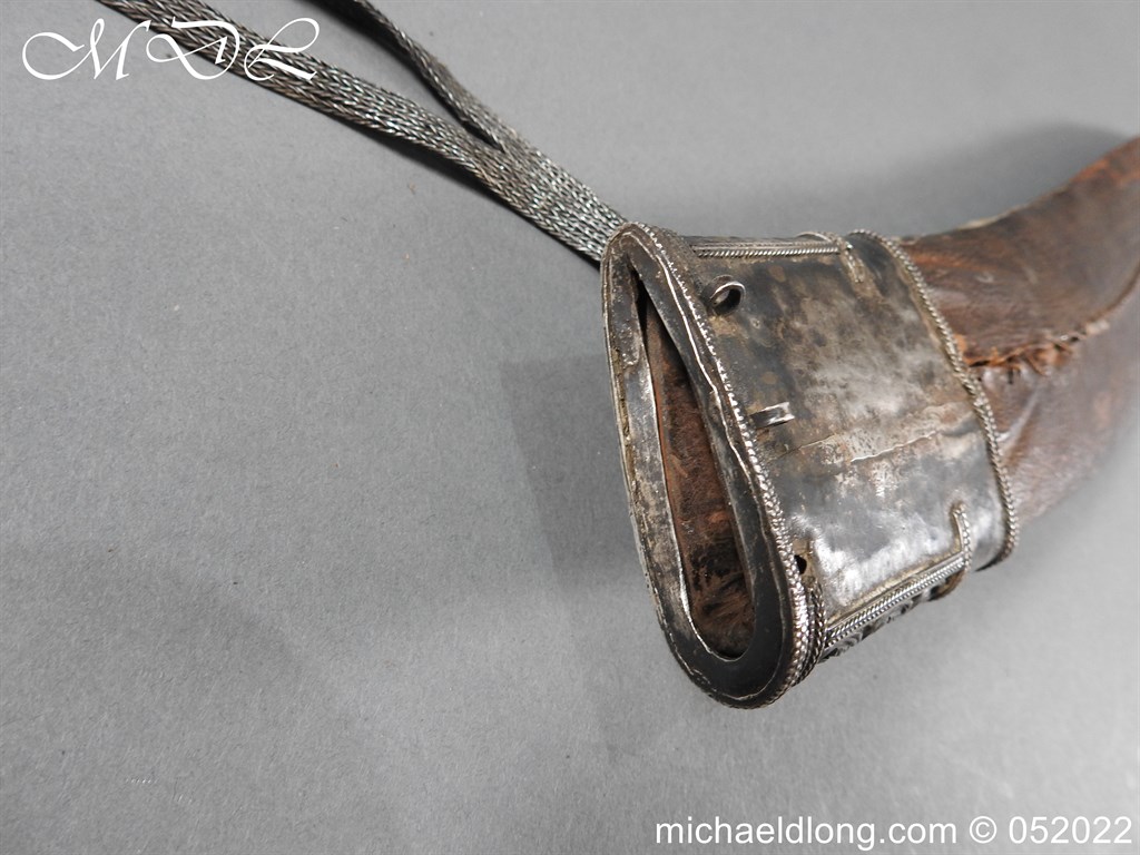 19th century Kukri or Khukuri with Silver Mounted Scabbard - Image 4