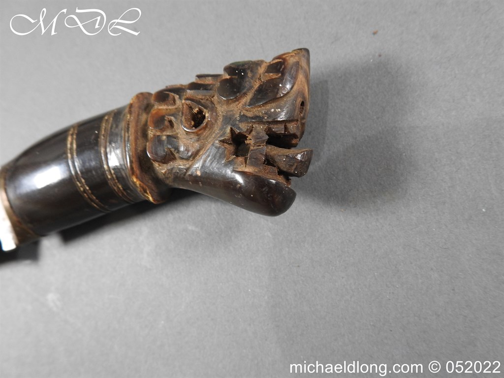 19th century Kukri or Khukuri Carved Hilt - Image 8