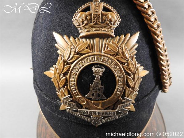 michaeldlong.com 3001154 600x450 Yorkshire Regiment Officer's Blue Cloth Helmet