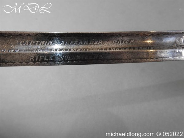 Glamorganshire Rifle Volunteers Sword Presentation Sword - Image 8