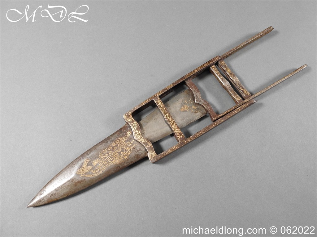 Indian Damascus Bladed Double Katar 19th century - Image 4
