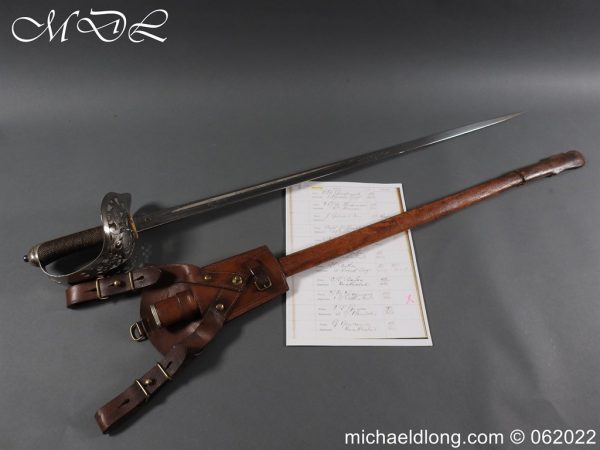 Wilkinson Patent Tang 1895P Officer’s Sword