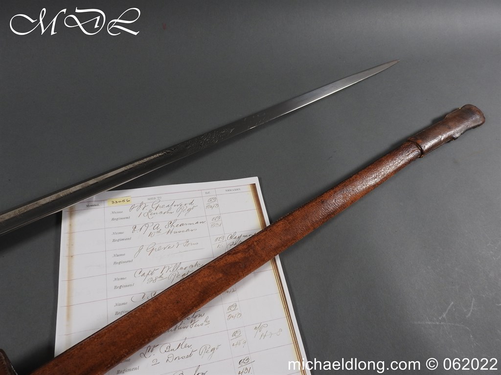 Wilkinson Patent Tang 1895P Officer’s Sword - Image 30