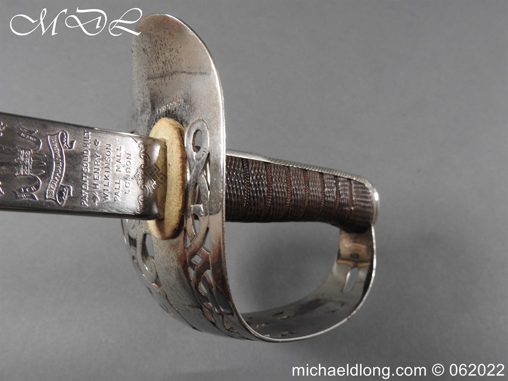 Wilkinson Patent Tang 1895P Officer’s Sword - Image 8