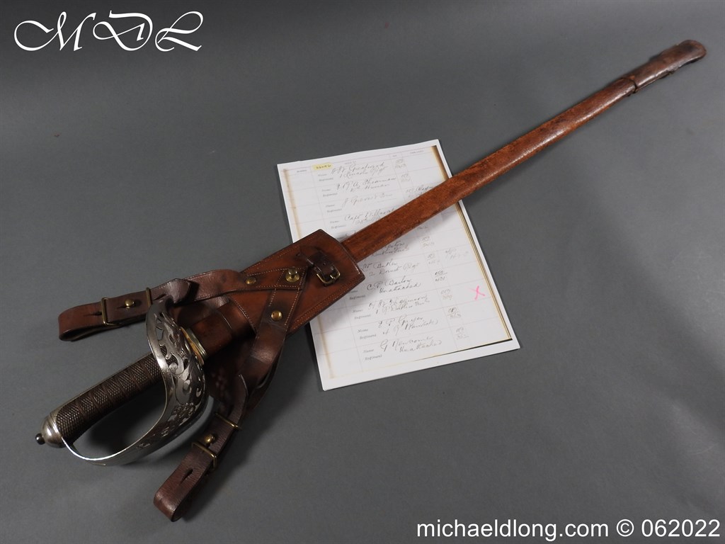 Wilkinson Patent Tang 1895P Officer’s Sword - Image 3