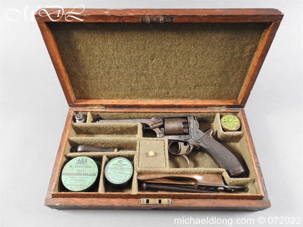 michaeldlong.com 3002248 1 600x450 Cased Double Trigger Tranter Patent Revolver Retailed by A Clayton