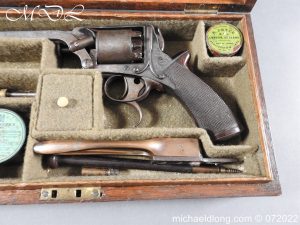 michaeldlong.com 3002250 1 300x225 Cased Double Trigger Tranter Patent Revolver Retailed by A Clayton