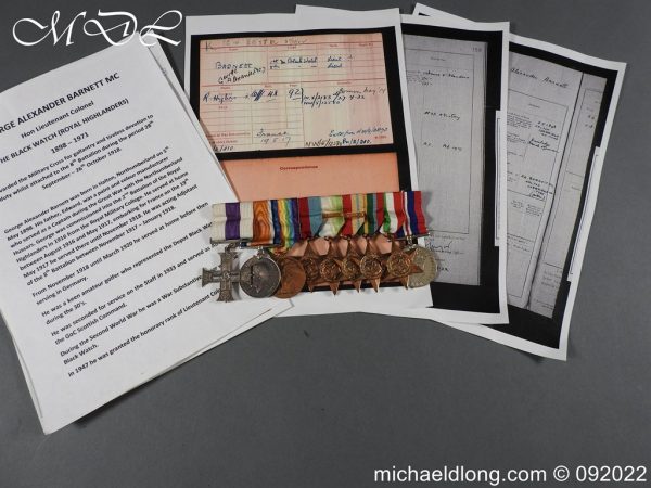 michaeldlong.com 3002773 600x450 WW1 WW2 Medal Group George Barnett MC