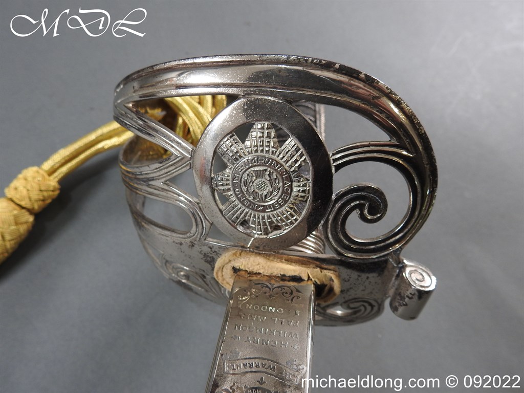 Scots Guards WW1 Sword by Wilkinson - Image 8