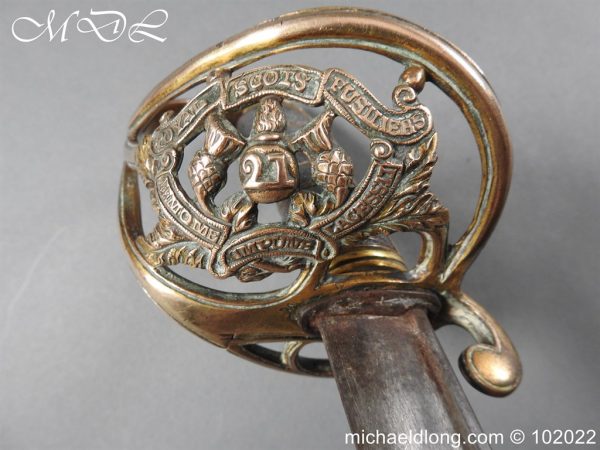 Royal Scots Fusiliers Victorian 21st Foot Officer’s Sword - Image 5