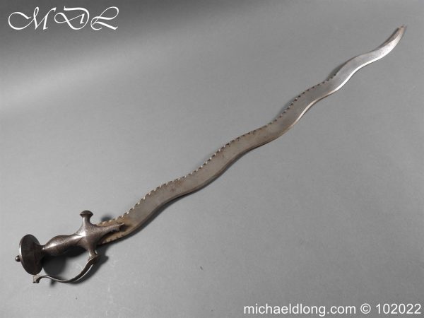 michaeldlong.com 3003245 600x450 Indian 19th Century Tulwar Hilted Serrated Sword