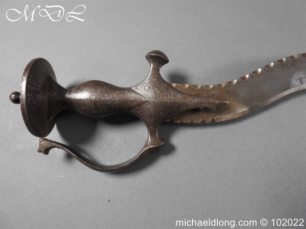 michaeldlong.com 3003247 600x450 Indian 19th Century Tulwar Hilted Serrated Sword