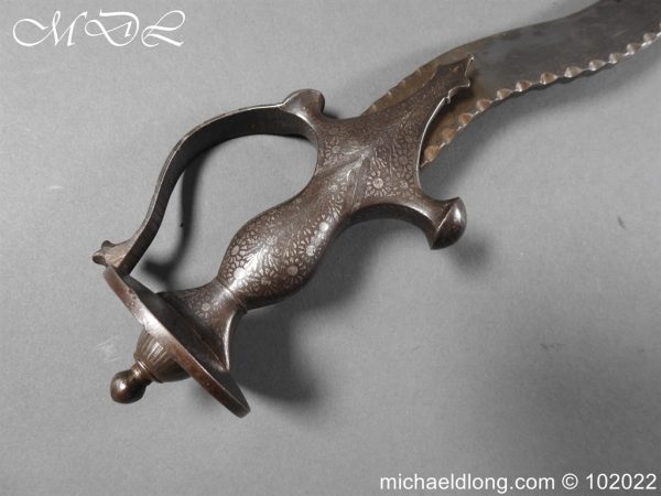 michaeldlong.com 3003252 600x450 Indian 19th Century Tulwar Hilted Serrated Sword