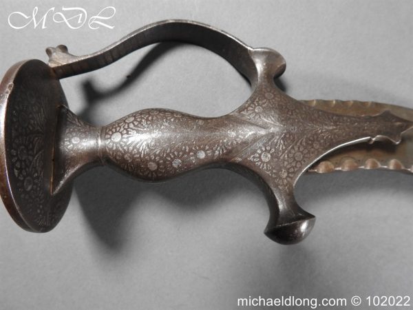 michaeldlong.com 3003256 600x450 Indian 19th Century Tulwar Hilted Serrated Sword