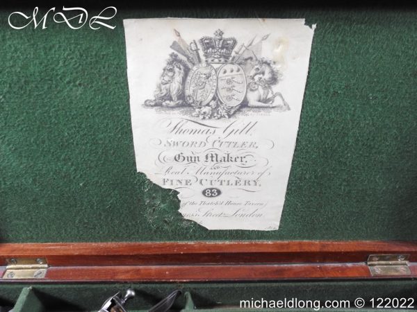 Cased Pair of flintlock Pistol By T. Gill London - Image 2