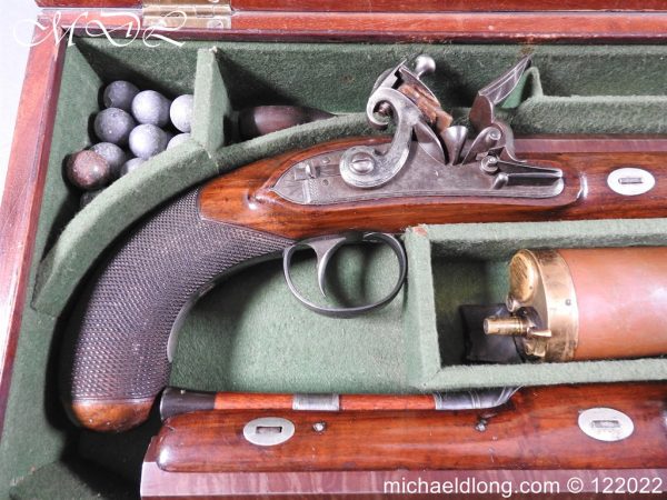 Cased Pair of flintlock Pistol By T. Gill London - Image 30