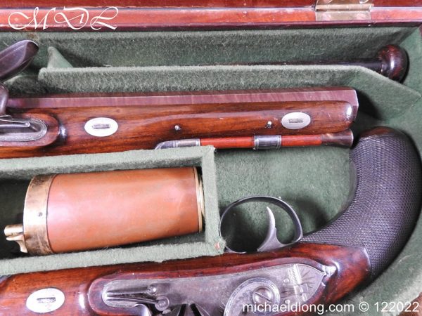 Cased Pair of flintlock Pistol By T. Gill London - Image 29