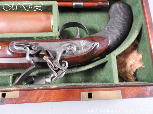 Cased Pair of flintlock Pistol By T. Gill London - Image 28