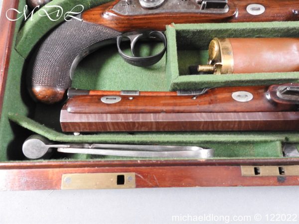 Cased Pair of flintlock Pistol By T. Gill London - Image 27
