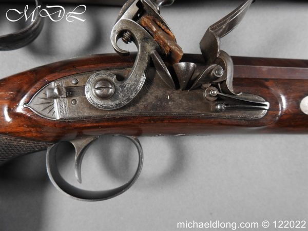 Cased Pair of flintlock Pistol By T. Gill London - Image 21