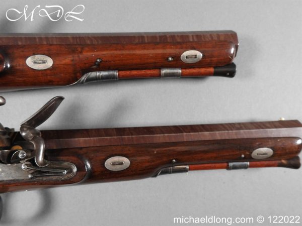 Cased Pair of flintlock Pistol By T. Gill London - Image 20