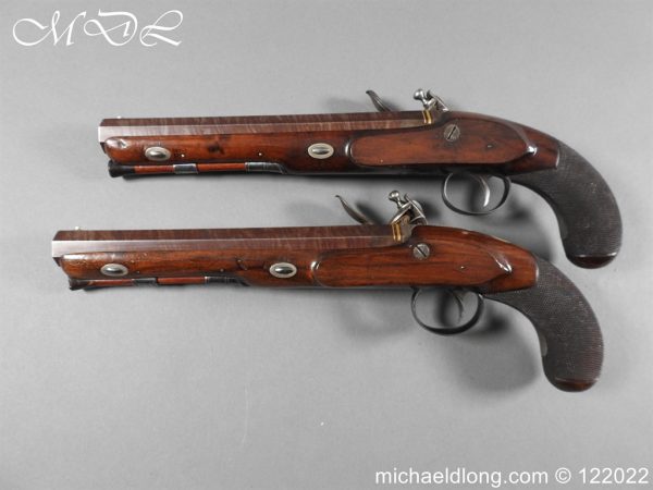 Cased Pair of flintlock Pistol By T. Gill London - Image 19