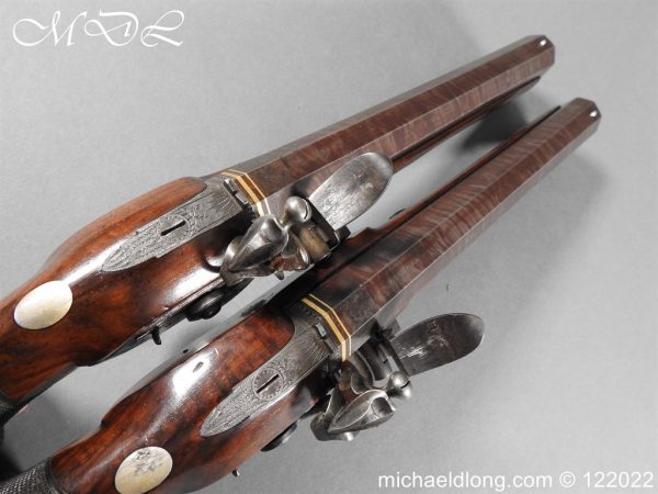 Cased Pair of flintlock Pistol By T. Gill London - Image 14