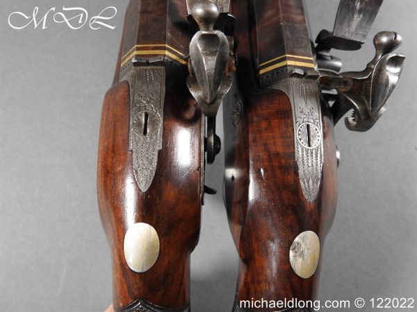 Cased Pair of flintlock Pistol By T. Gill London - Image 13