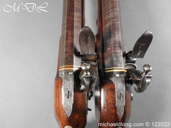 Cased Pair of flintlock Pistol By T. Gill London - Image 12