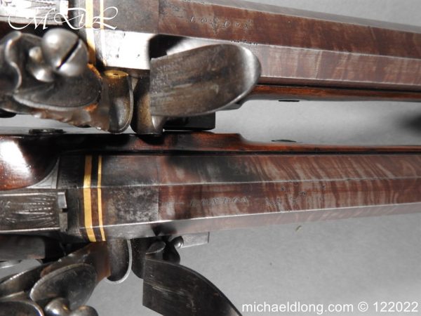 Cased Pair of flintlock Pistol By T. Gill London - Image 11