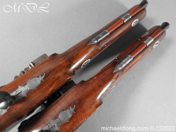 Cased Pair of flintlock Pistol By T. Gill London - Image 8