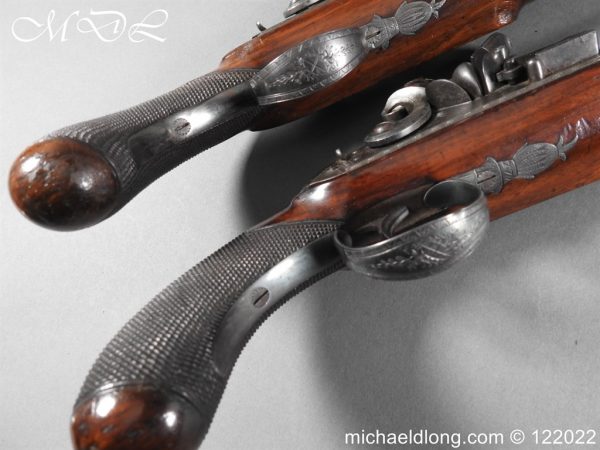 Cased Pair of flintlock Pistol By T. Gill London - Image 6