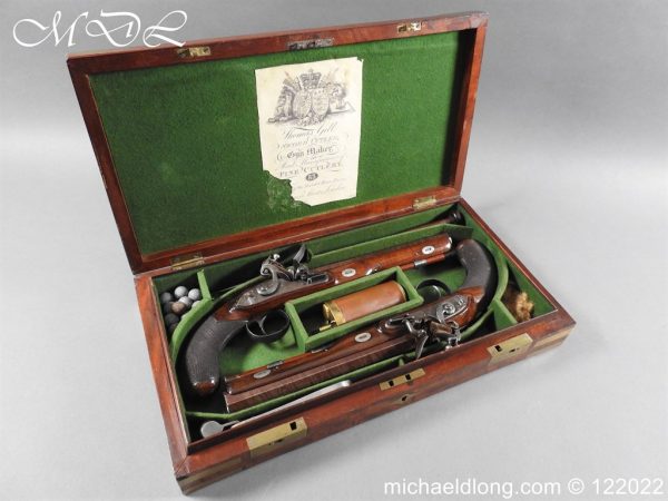 Cased Pair of flintlock Pistol By T. Gill London - Image 5