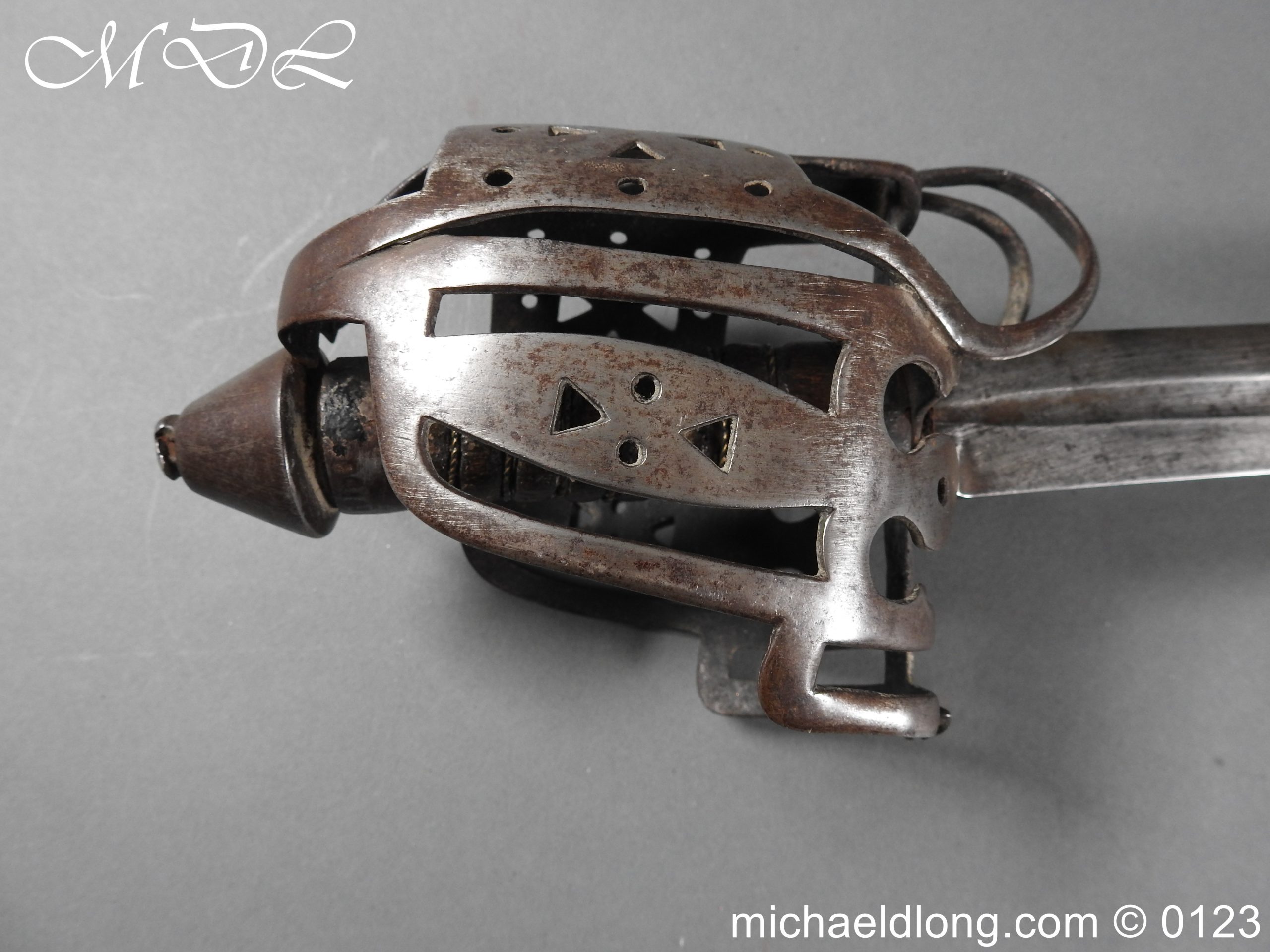 Scottish Military Basket Hilted Broad Sword c1760 - Image 15