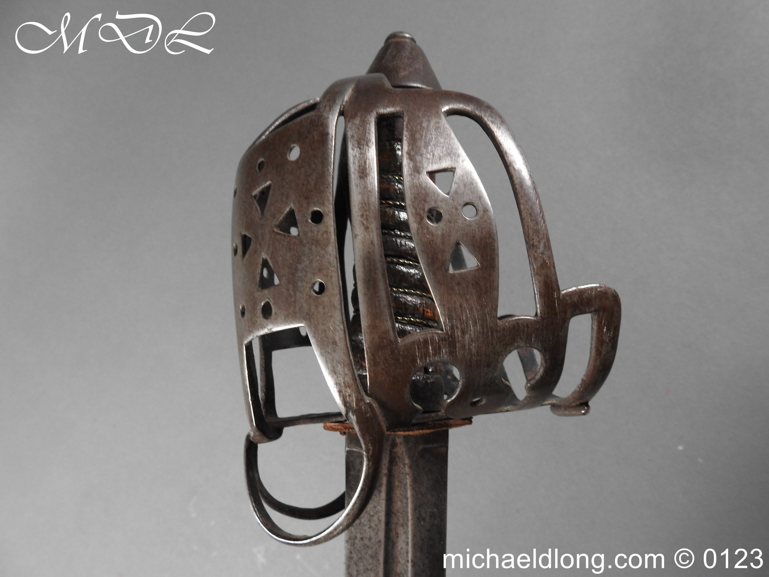 Scottish Military Basket Hilted Broad Sword c1760 - Image 9