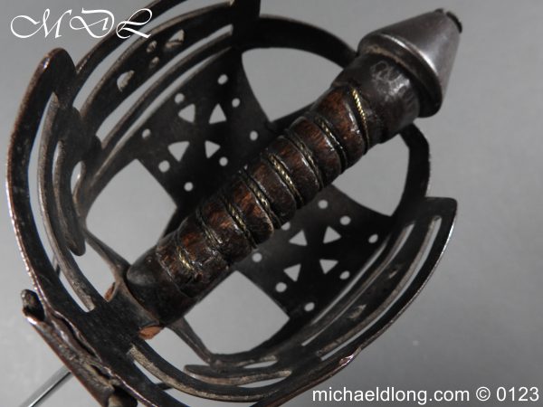 michaeldlong.com 3004722 600x450 Scottish Military Basket Hilted Broad Sword c1760