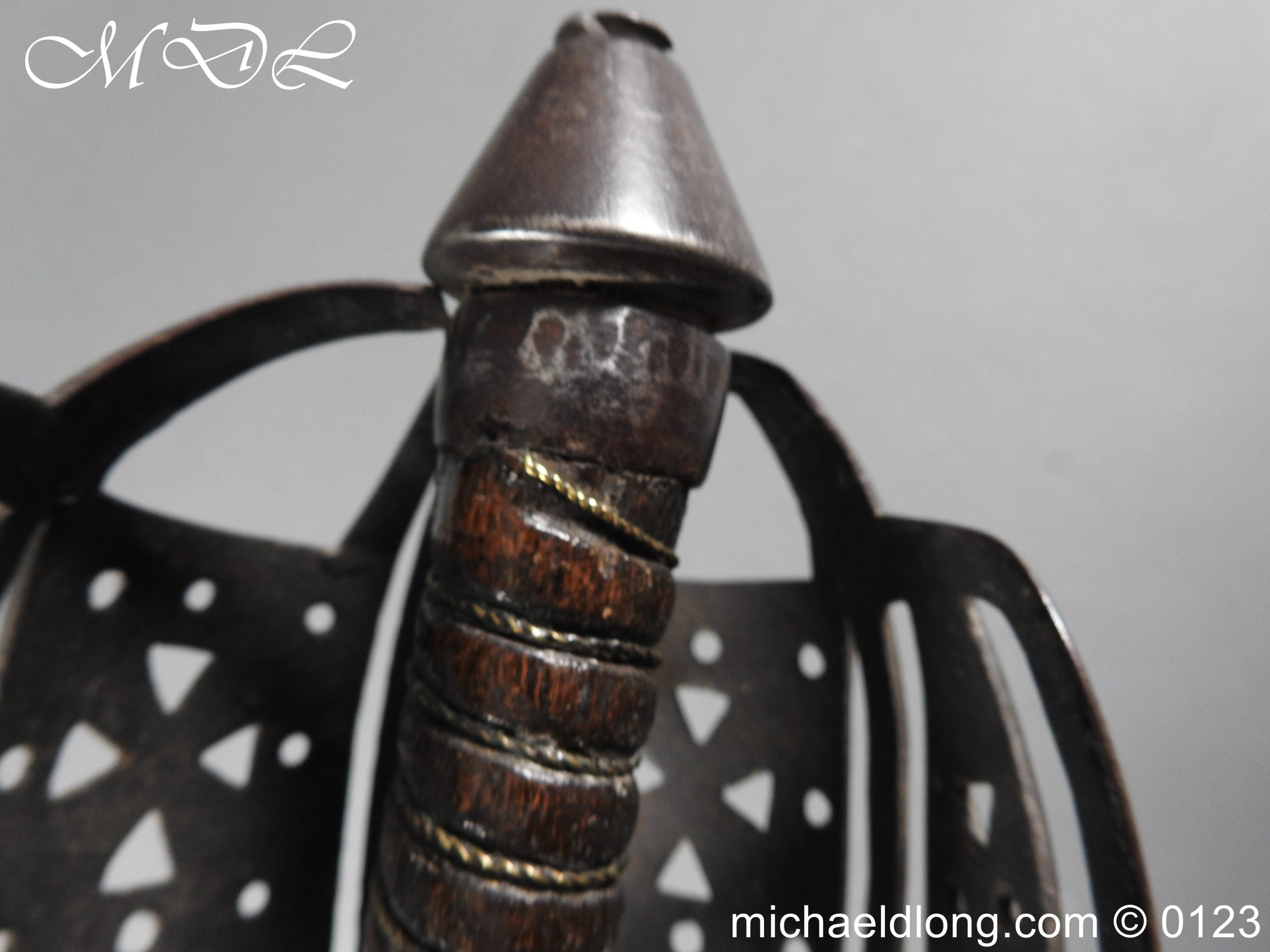 Scottish Military Basket Hilted Broad Sword c1760 - Image 5