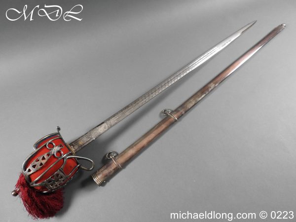 Victorian K O S B Presentation Basket Hilt Sword