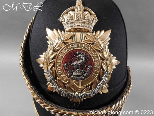 West Ridings Officer’s Blue Cloth Helmet - Image 14