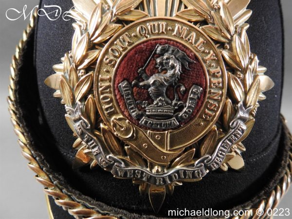 West Ridings Officer’s Blue Cloth Helmet - Image 13