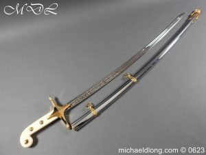 American Marine Officer’s Sword in parade condition slight contact marks to hilt cross guard description to follow