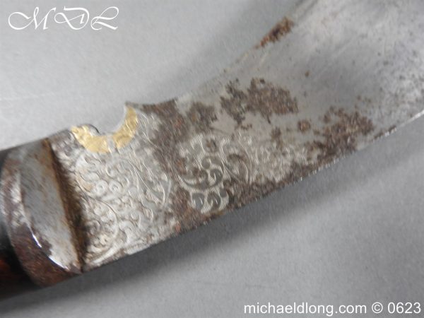 Khukuri / Kukri Knife with Engraved Blade 19th C - Image 12