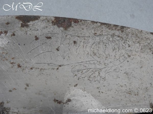 Khukuri / Kukri Knife with Engraved Blade 19th C - Image 10