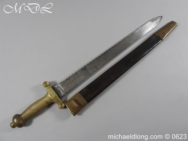 michaeldlong.com 3008249 600x450 Swiss Brass Hilted Short Sword with Saw Back Blade