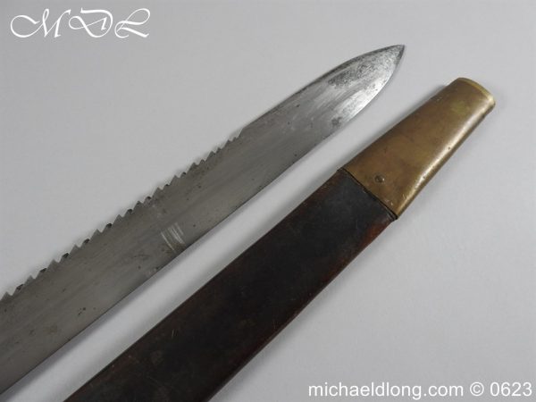 michaeldlong.com 3008252 600x450 Swiss Brass Hilted Short Sword with Saw Back Blade