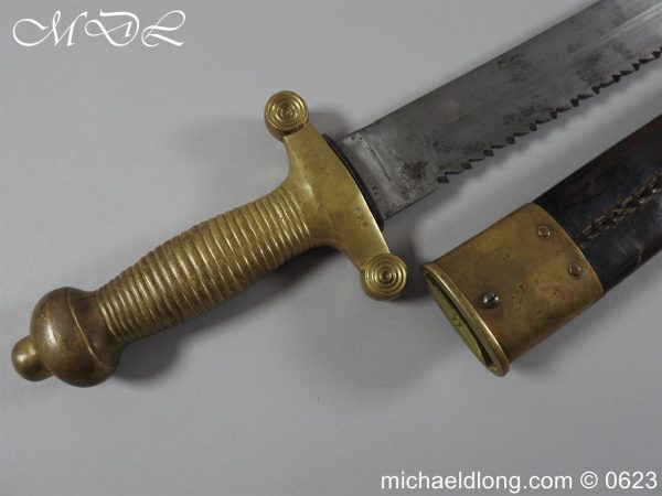 michaeldlong.com 3008254 600x450 Swiss Brass Hilted Short Sword with Saw Back Blade