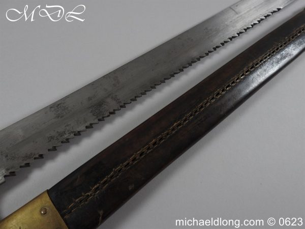 michaeldlong.com 3008255 600x450 Swiss Brass Hilted Short Sword with Saw Back Blade